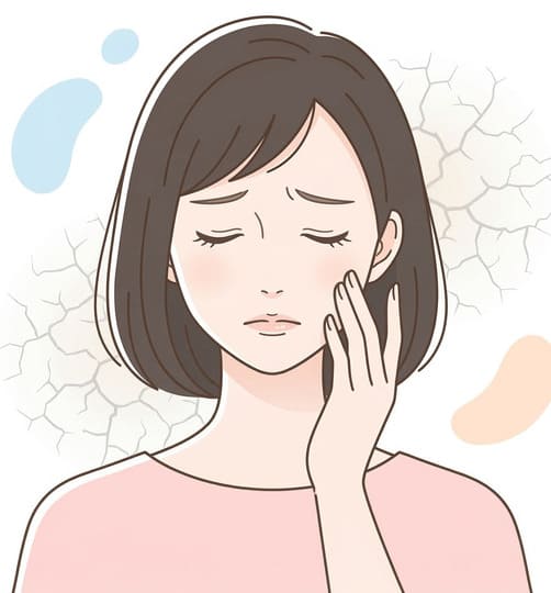 50代以降の乾燥・肌のキメのイメージ